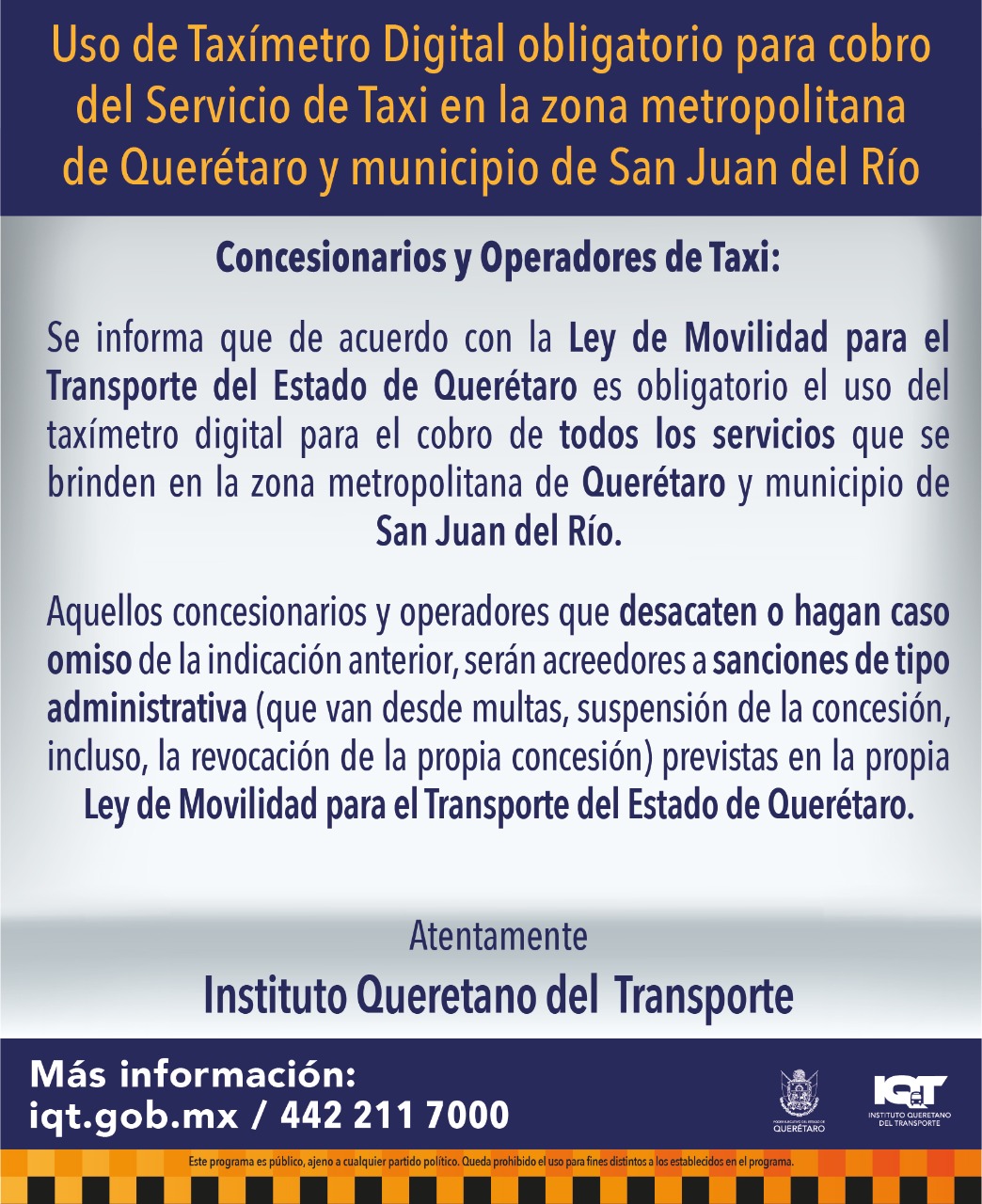 Taxímetro Obligatorio SJR